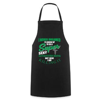 Funny quote from a naturopathic doctor - Cooking Apron - black - Front - AI Model Male 185 dark (185cm)