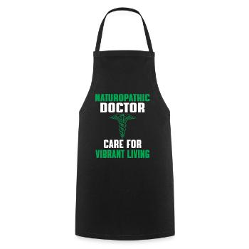 Great saying of naturopathic doctor - Cooking Apron - black - Front - AI Model Male 185 dark (185cm)
