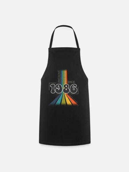 1986 Jahrgang Geburtstag Groovy Vintage Retro - Kochschürze - Schwarz