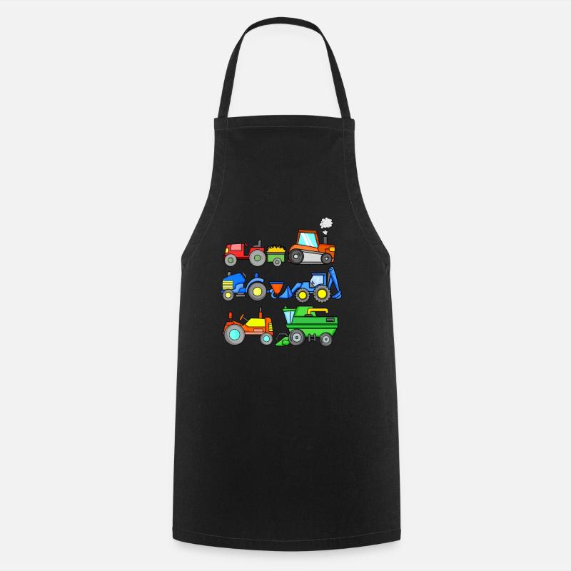 Véhicules de chantier - Tablier de cuisine - noir