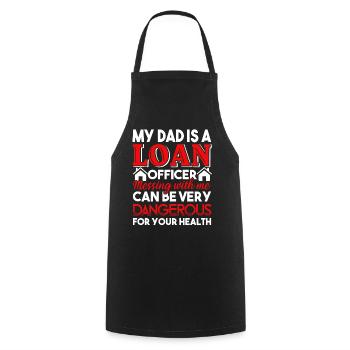 Loan Officer My Dad Is A Loan Officer - Cooking Apron - black - Front - AI Model Male 185 dark (185cm)