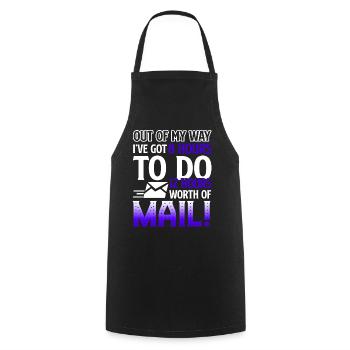 Mail Carrier Do 12 Hours Worth Of Mail - Cooking Apron - black - Front - AI Model Male 185 dark (185cm)
