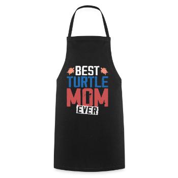 Sea Turtle Tortoise Mom Best - Cooking Apron - black - Front - AI Model Male 185 dark (185cm)