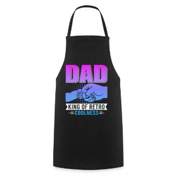Super papa, papa, meilleur papa Fête des pères - Tablier de cuisine - noir - Devant - AI Model Male 185 dark (185cm)