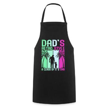 Super papa, papa, meilleur papa Fête des pères - Tablier de cuisine - noir - Devant - AI Model Male 185 dark (185cm)
