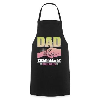 Super papa, papa, meilleur papa Fête des pères - Tablier de cuisine - noir - Devant - AI Model Male 185 dark (185cm)