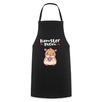 Hamster Mom Golden Hamster Dwarf Hamster European Hamster - Cooking Apron - black - Front - AI Model Male 185 dark (185cm)
