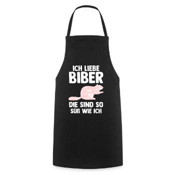 Nagetier Biberliebhaber Biber - Kochschürze - Schwarz - Vorne - AI Model Male 185 dark (185cm)