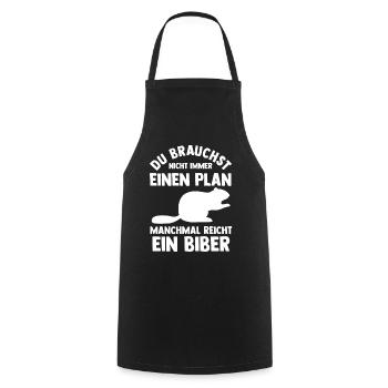 Nagetier Biberliebhaber Biber - Kochschürze - Schwarz - Vorne - AI Model Male 185 dark (185cm)