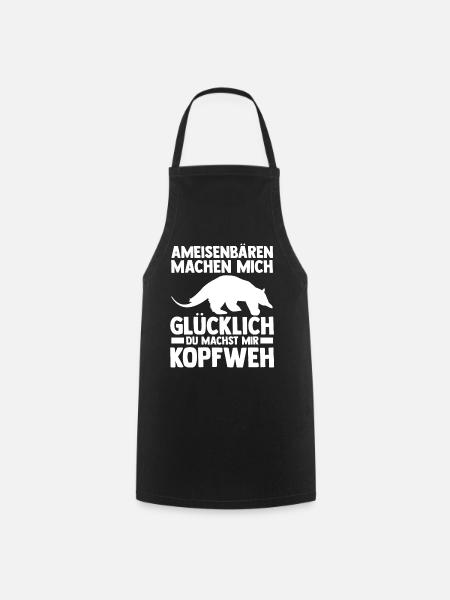 Ameisenbär - Kochschürze - Schwarz