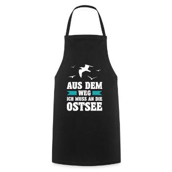 Ostsee Moin Meer See Urlaub Norden Möwen Geschenk - Kochschürze - Schwarz - Vorne - AI Model Male 185 dark (185cm)