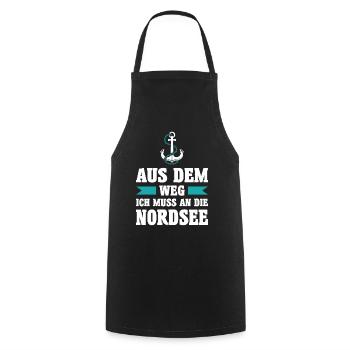 Nordsee Meer Anker Urlaub Norden See Geschenk - Kochschürze - Schwarz - Vorne - AI Model Male 185 dark (185cm)