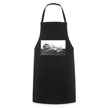 The plane wreck - Cooking Apron - black - Front - AI Model Male 185 dark (185cm)