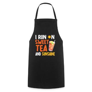 Sweet tea and sunshine - Cooking Apron - black - Front - AI Model Male 185 dark (185cm)