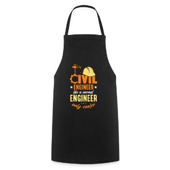 Civil Engineer Like A Normal Engineer Contractor - Cooking Apron - black - Front - AI Model Male 185 dark (185cm)