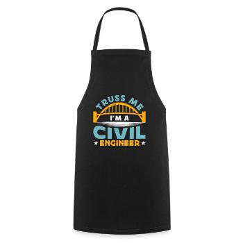 Ingénieur civil Truss Me Je suis une construction civile - Tablier de cuisine - noir - Devant - AI Model Male 185 dark (185cm)