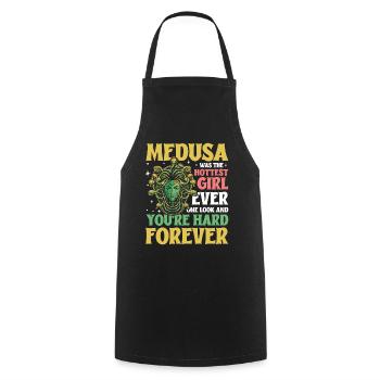 Medusa One Look And You Are Hard Forever - Kochschürze - Schwarz - Vorne - AI Model Male 185 dark (185cm)