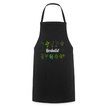 Great herb shirt herb lover - Cooking Apron - black - Front - AI Model Male 185 dark (185cm)