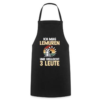 Lemur - Kochschürze - Schwarz - Vorne - AI Model Male 185 dark (185cm)