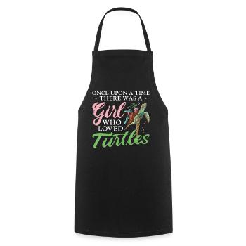 Sea Turtle Tortoise Once Upon A - Cooking Apron - black - Front - AI Model Male 185 dark (185cm)