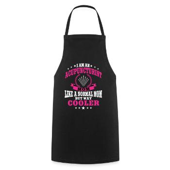 Acupuncturist Mama Acupuncture Women - Cooking Apron - black - Front - AI Model Male 185 dark (185cm)