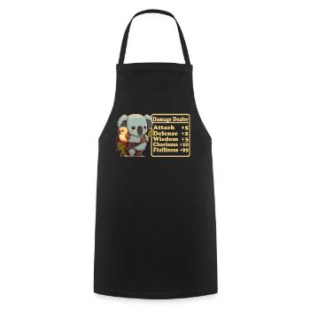 Un koala mignon infligeant des dégâts montre ses skis - Tablier de cuisine - noir - Devant - AI Model Male 185 dark (185cm)
