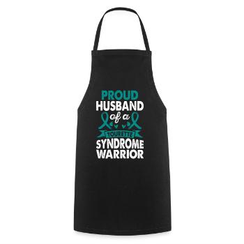 Husband of the - Cooking Apron - black - Front - AI Model Male 185 dark (185cm)