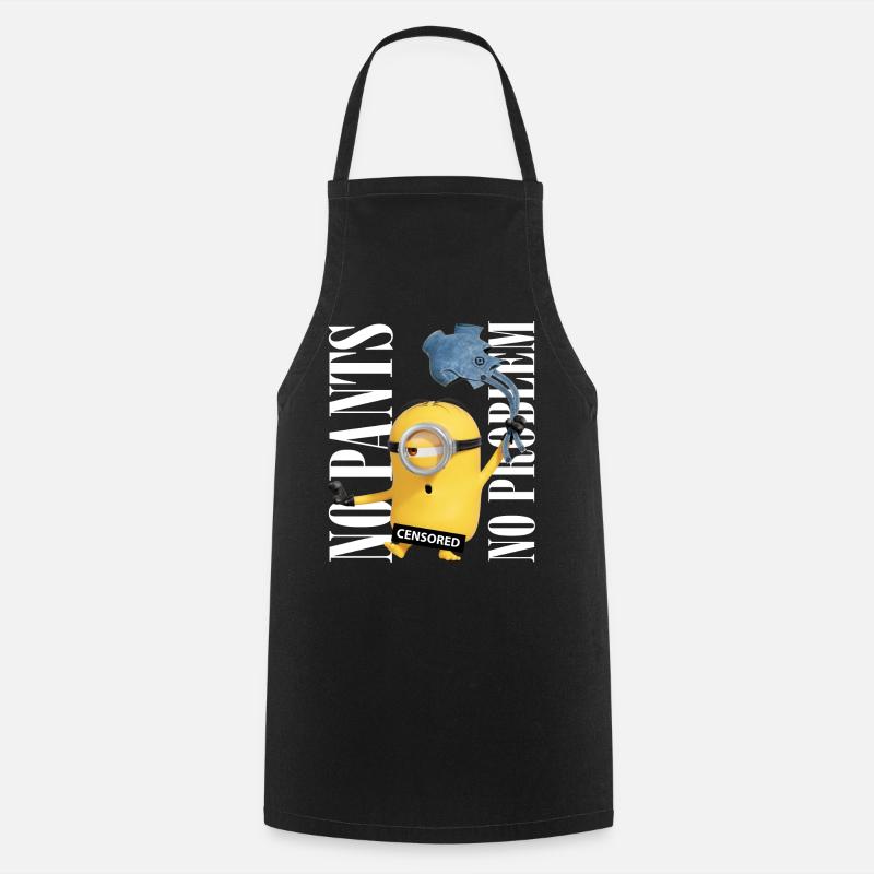 Minions Censored No Pants No Problem - Cooking Apron - black