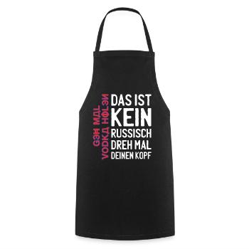 lustige Alkohol Sprüche Geh Mal Vodka Holen - Kochschürze - Schwarz - Vorne - AI Model Male 185 dark (185cm)