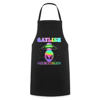 Gender Lesbian, Gay, Trans, Queer Rainbow - Cooking Apron - black - Front - AI Model Male 185 dark (185cm)