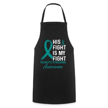 Sein Kampf gegen Tourette Syndrom Awareness - Kochschürze - Schwarz - Vorne - AI Model Male 185 dark (185cm)