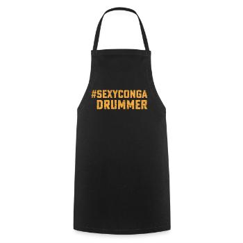 Conga Drums Conga Player Conga Music - Sexy Conga - Cooking Apron - black - Front - AI Model Male 185 dark (185cm)
