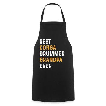 Grandpa Conga Musicien - Meilleur batteur de Conga Grandp - Tablier de cuisine - noir - Devant - AI Model Male 185 dark (185cm)