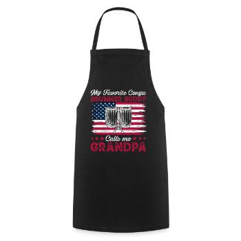Conga Drummer Grandpa Conga Drums Conga Player - Cooking Apron - black - Front - AI Model Male 185 dark (185cm)