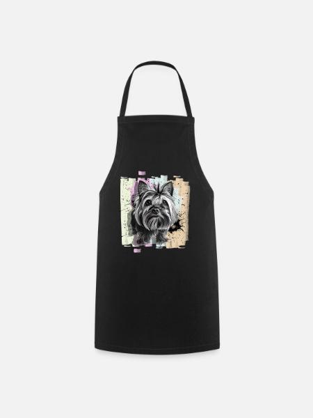 Yorkshire Terrier - Kochschürze - Schwarz