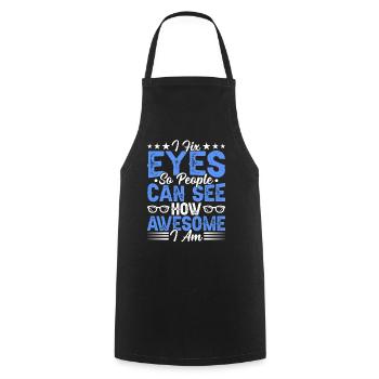 Ophthalmologist I repair eyes optometrist expert - Cooking Apron - black - Front - AI Model Male 185 dark (185cm)
