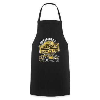 Officially Licensed Ready To Tow Tow Tow Truck - Cooking Apron - black - Front - AI Model Male 185 dark (185cm)