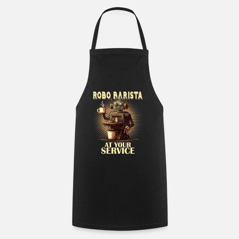 Robobarista Coffee Cooking Robot - Cooking Apron - black