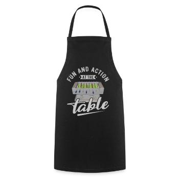 Foosball Gift Fans Wuzler Foosball - Cooking Apron - black - Front - AI Model Male 185 dark (185cm)