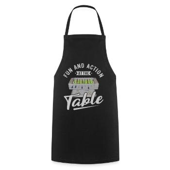 Foosball Gift Fans Wuzler Foosball - Cooking Apron - black - Front - AI Model Male 185 dark (185cm)