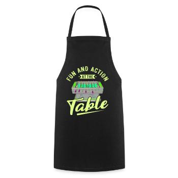 Foosball Gift Fans Wuzler Foosball - Cooking Apron - black - Front - AI Model Male 185 dark (185cm)