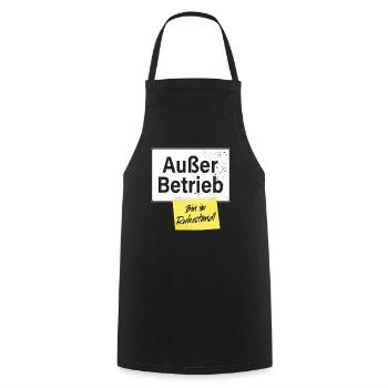 Außer Betrieb Bin Im Ruhestand Rente Büro Rentner - Kochschürze - Schwarz - Vorne - AI Model Male 185 dark (185cm)