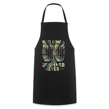 Best Conga Drummer Ever - Conga Instrument Conga M - Cooking Apron - black - Front - AI Model Male 185 dark (185cm)