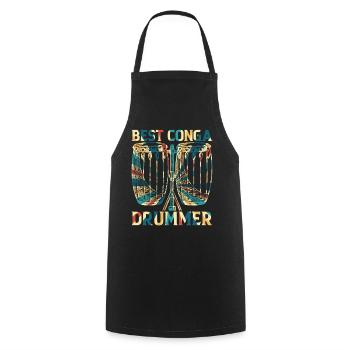 Best Conga Drummer - Conga Drums Conga Player - Cooking Apron - black - Front - AI Model Male 185 dark (185cm)