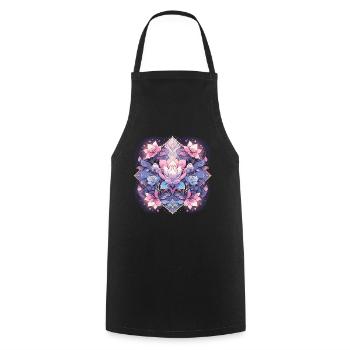 Meditation - Cooking Apron - black - Front - AI Model Male 185 dark (185cm)