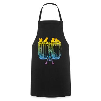 Conga With Dogs Conga Player And Dog Lover Congas - Cooking Apron - black - Front - AI Model Male 185 dark (185cm)