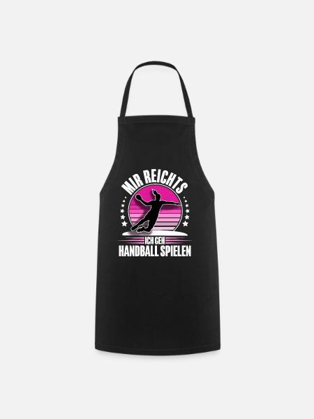 Handball Handballerin - Kochschürze - Schwarz