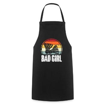 Badminton - Cooking Apron - black - Front - AI Model Male 185 dark (185cm)