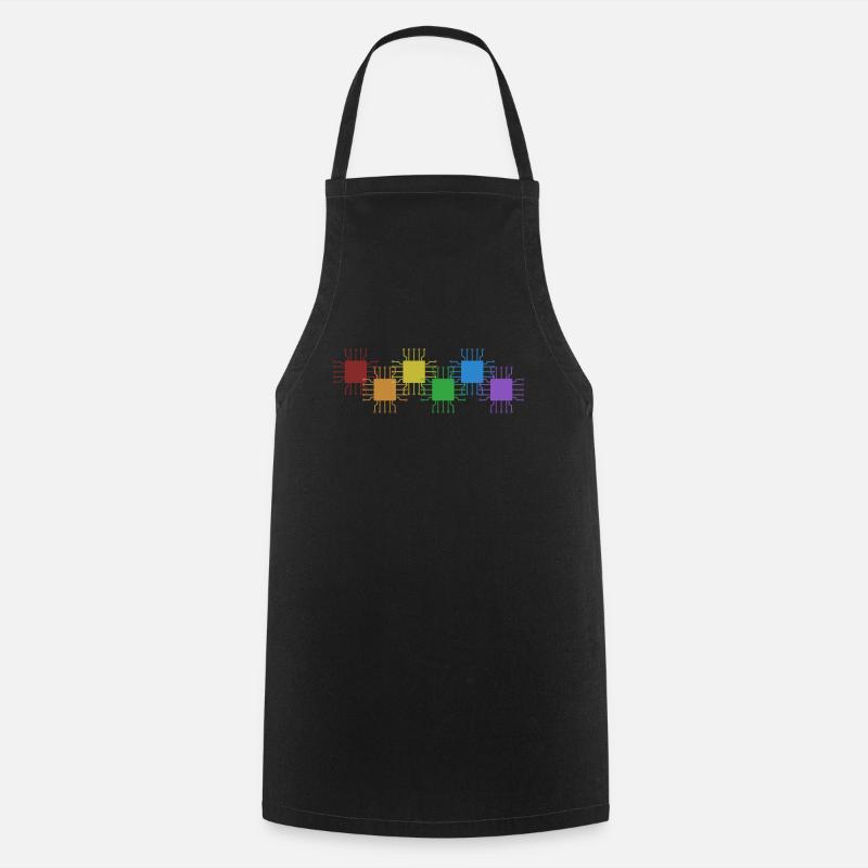Hacker LGBT Rainbow Phishing Sniffer Grey Hat - Tablier de cuisine - noir