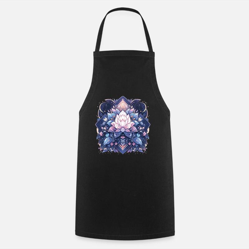 Fleur de lotus - Tablier de cuisine - noir